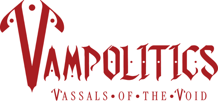 The Vampolitics logo in flat red